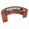 Linea Italia Curved Reception Desk 3 Units, Clear Panel, 143 inW x 71 inD, Cherry ZUC317 - alternate 3